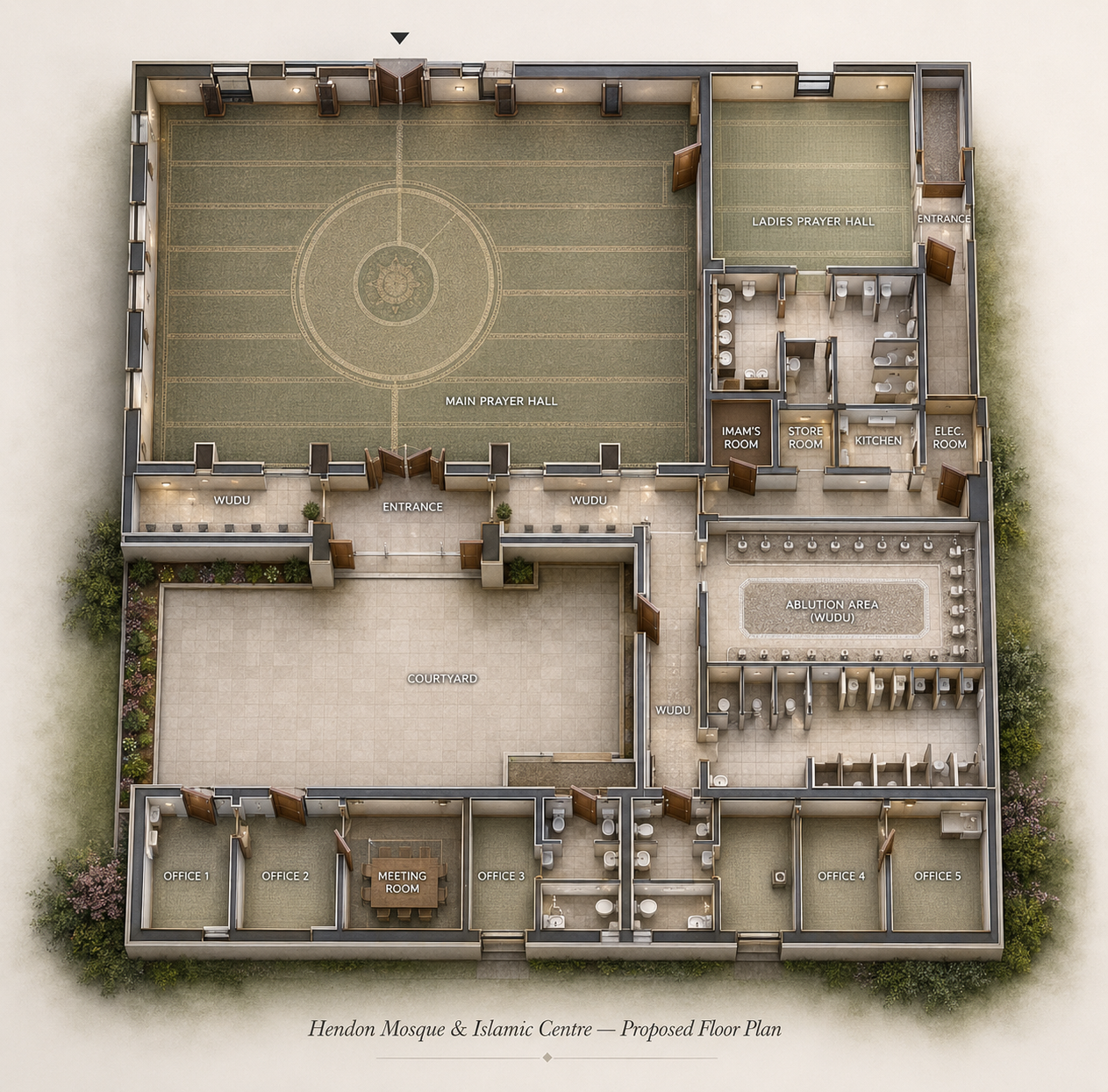 Illustrated proposed floor plan